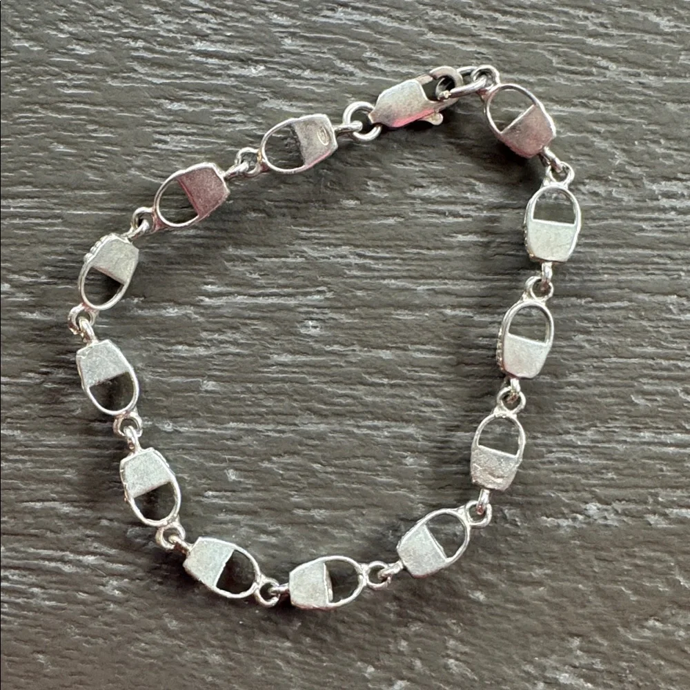 Silver tone 7” Nantucket Basket Bracelet - Picture 3 of 3